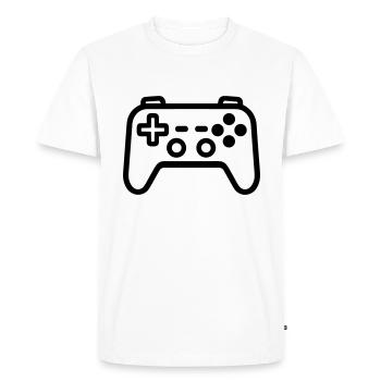 Video game controller - Men's Premium Organic T-Shirt - white - Front - Nico (187cm)