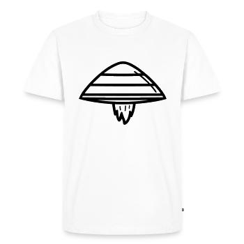 soucoupe volante - T-shirt Premium bio Homme - blanc - Devant - Nico (187cm)