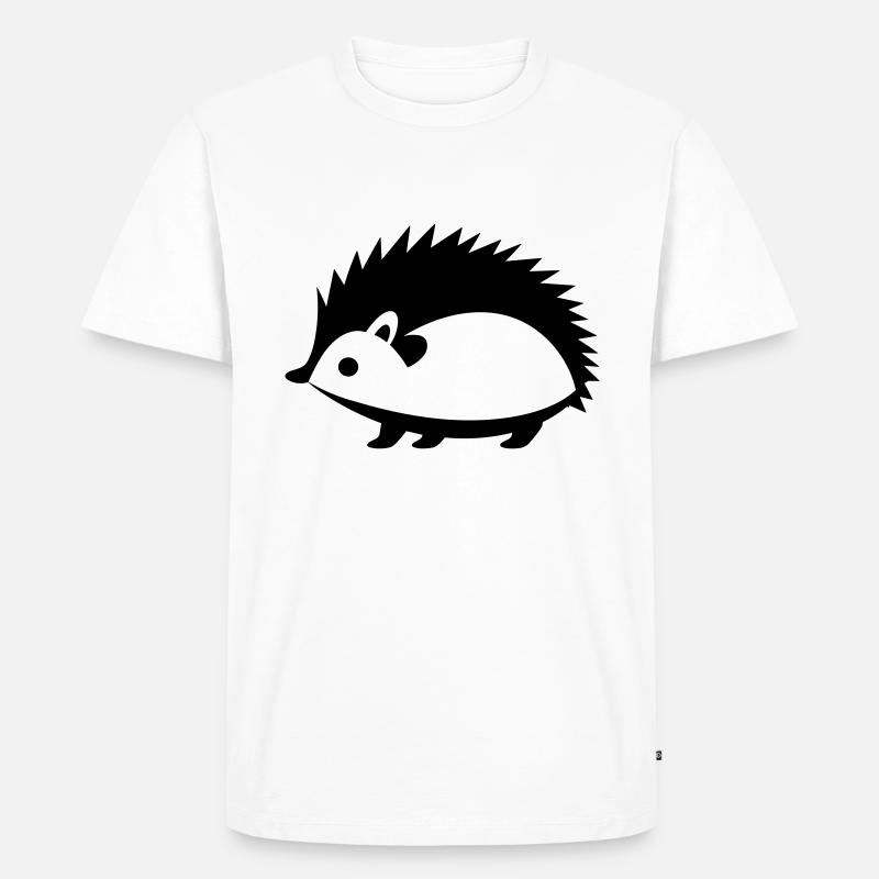 Igel - Männer Premium Bio T-Shirt - Weiß