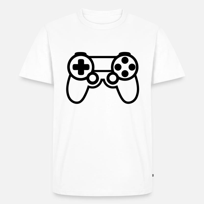 Videospiel-Controller - Männer Premium Bio T-Shirt - Weiß