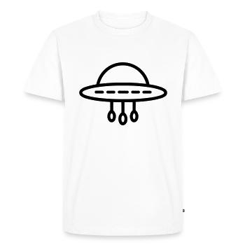 soucoupe volante - T-shirt Premium bio Homme - blanc - Devant - Nico (187cm)