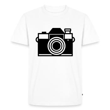 Appareil photo - T-shirt Premium bio Homme - blanc - Devant - Nico (187cm)