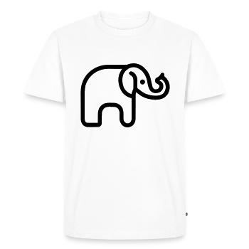 Elephant - Men's Premium Organic T-Shirt - white - Front - Nico (187cm)