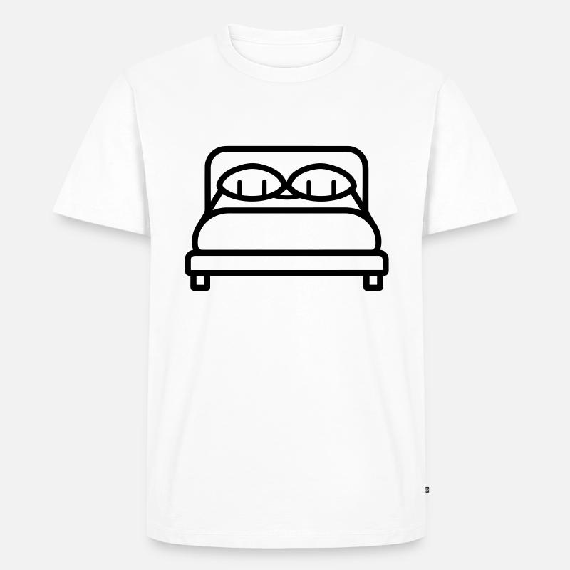 Bett - Männer Premium Bio T-Shirt - Weiß