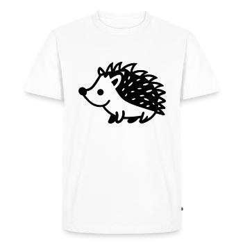 Hérisson - T-shirt Premium bio Homme - blanc - Devant - Nico (187cm)