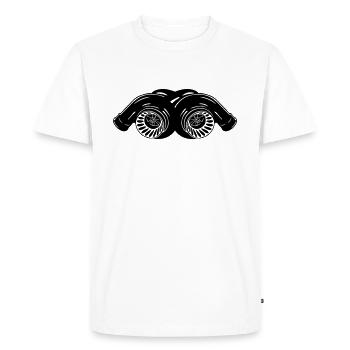 BiTURBO - T-shirt Premium bio Homme - blanc - Devant - Nico (187cm)