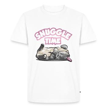 Cuddle time cat cute sleeping kitten pussy - Men's Premium Organic T-Shirt - white - Front - Nico (187cm)