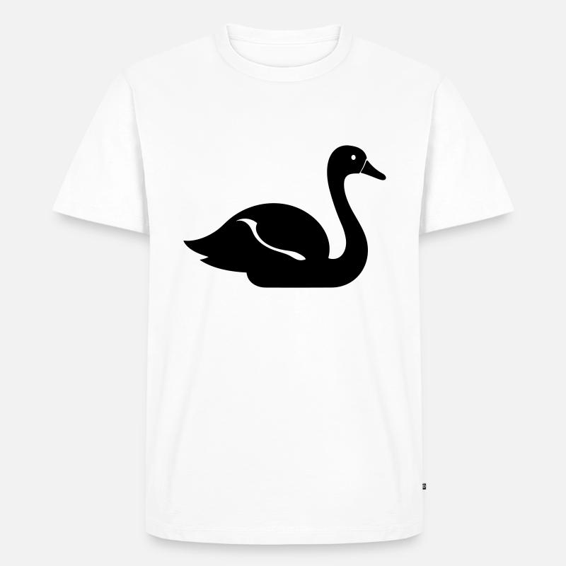 Schwan - Männer Premium Bio T-Shirt - Weiß