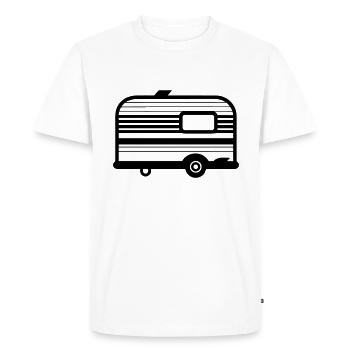 petite caravane - T-shirt Premium bio Homme - blanc - Devant - Nico (187cm)