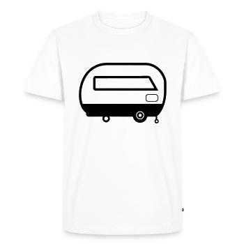 petite caravane - T-shirt Premium bio Homme - blanc - Devant - Nico (187cm)