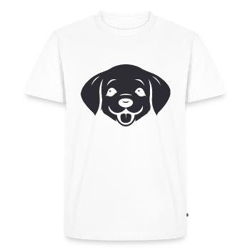 Small dog humor labrador - Men's Premium Organic T-Shirt - white - Front - Nico (187cm)