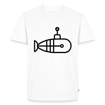 bateau Sous-marin - T-shirt Premium bio Homme - blanc - Devant - Nico (187cm)