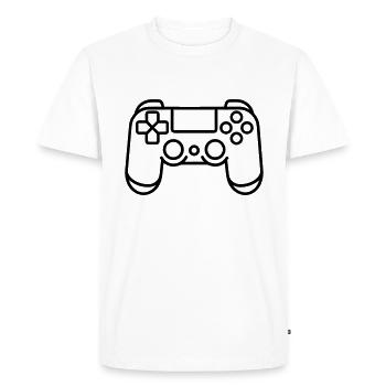 Video games controller - Men's Premium Organic T-Shirt - white - Front - Nico (187cm)