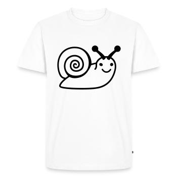 Snail - Men's Premium Organic T-Shirt - white - Front - Nico (187cm)