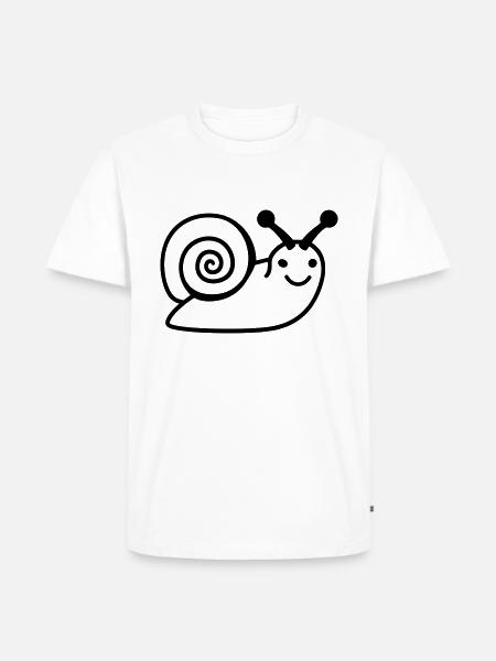 Snail - Men's Premium Organic T-Shirt - white