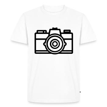 Appareil photo - T-shirt Premium bio Homme - blanc - Devant - Nico (187cm)