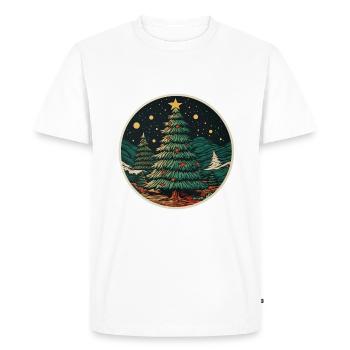 Sapin de Noël d’hiver - T-shirt Premium bio Homme - blanc - Devant - Nico (187cm)