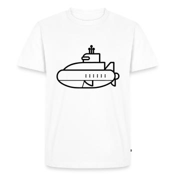 bateau Sous-marin - T-shirt Premium bio Homme - blanc - Devant - Nico (187cm)