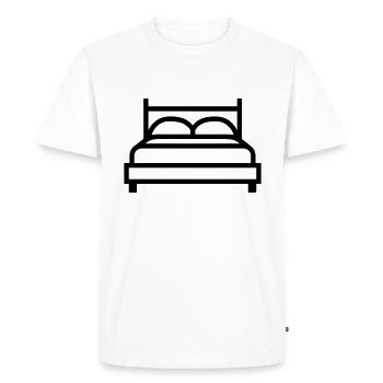bed - Men's Premium Organic T-Shirt - white - Front - Nico (187cm)