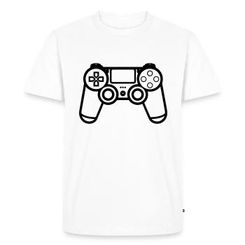 Video games controller - Men's Premium Organic T-Shirt - white - Front - Nico (187cm)