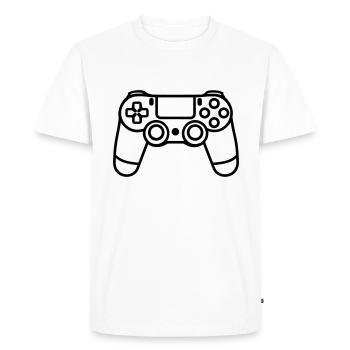 Video game controller - Men's Premium Organic T-Shirt - white - Front - Nico (187cm)