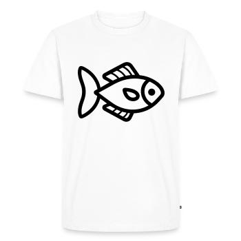 Fish - Men's Premium Organic T-Shirt - white - Front - Nico (187cm)