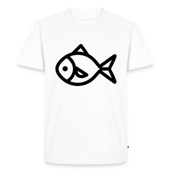 Fish - Men's Premium Organic T-Shirt - white - Front - Nico (187cm)
