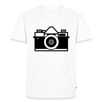 Appareil photo - T-shirt Premium bio Homme - blanc - Devant - Nico (187cm)