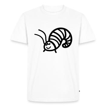 chenille - T-shirt Premium bio Homme - blanc - Devant - Nico (187cm)