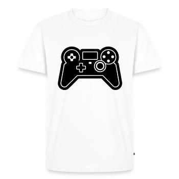 Video games controller - Men's Premium Organic T-Shirt - white - Front - Nico (187cm)