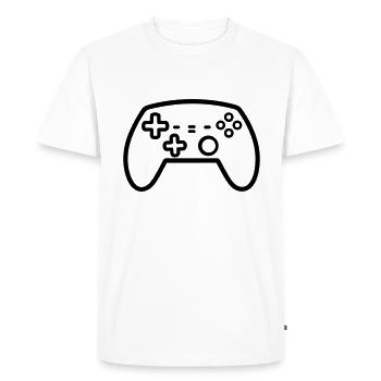 Video game controller - Men's Premium Organic T-Shirt - white - Front - Nico (187cm)
