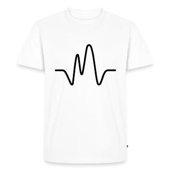 Pulse - Men's Premium Organic T-Shirt - white - Front - Nico (187cm)