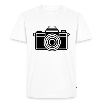 Appareil photo - T-shirt Premium bio Homme - blanc - Devant - Nico (187cm)