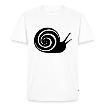 snail - Men's Premium Organic T-Shirt - white - Front - Nico (187cm)