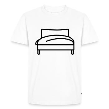 bed - Men's Premium Organic T-Shirt - white - Front - Nico (187cm)