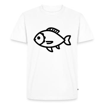 Fish - Men's Premium Organic T-Shirt - white - Front - Nico (187cm)