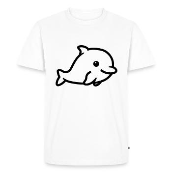 dauphin - T-shirt Premium bio Homme - blanc - Devant - Nico (187cm)