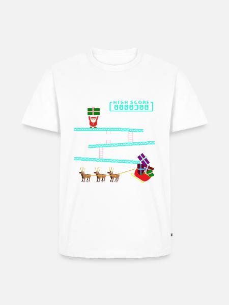 Santa Kong - Männer Premium Bio T-Shirt - Weiß