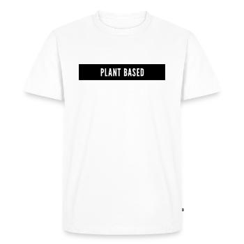 Plant Based Plants Based Vegan - Men's Premium Organic T-Shirt - white - Front - Nico (187cm)
