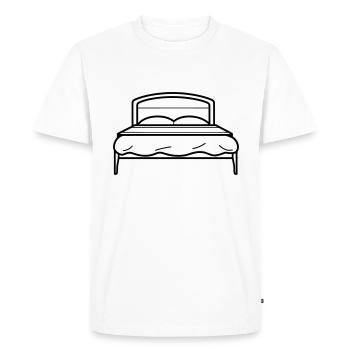 bed - Men's Premium Organic T-Shirt - white - Front - Nico (187cm)