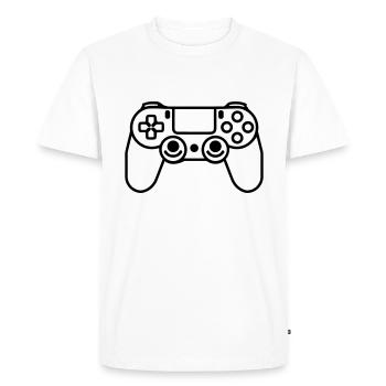 Video game controller - Men's Premium Organic T-Shirt - white - Front - Nico (187cm)