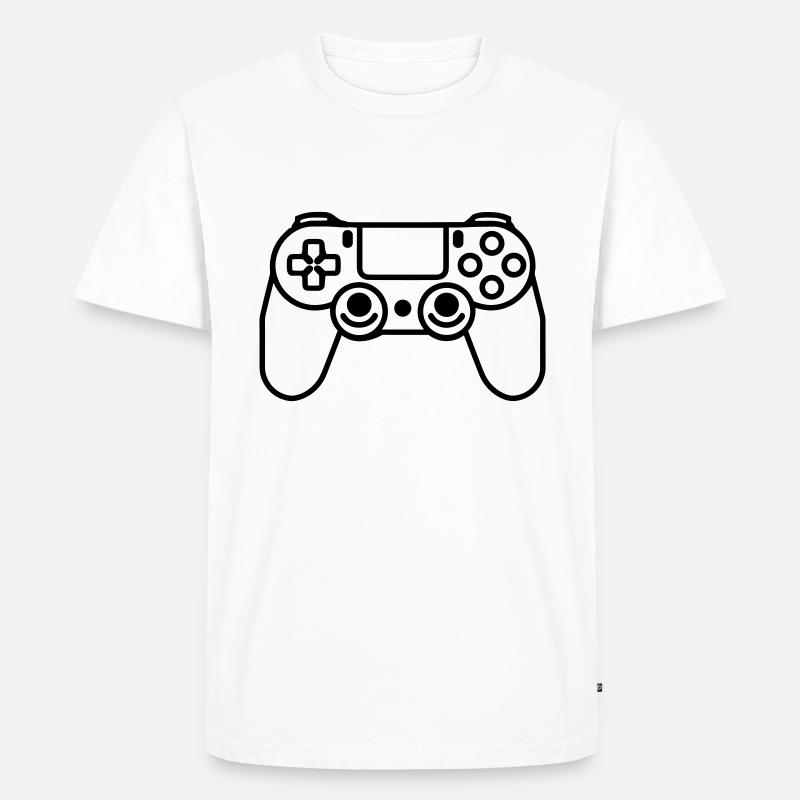 Videospiel-Controller - Männer Premium Bio T-Shirt - Weiß
