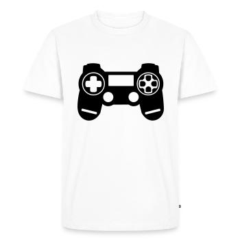 Video game controller - Men's Premium Organic T-Shirt - white - Front - Nico (187cm)