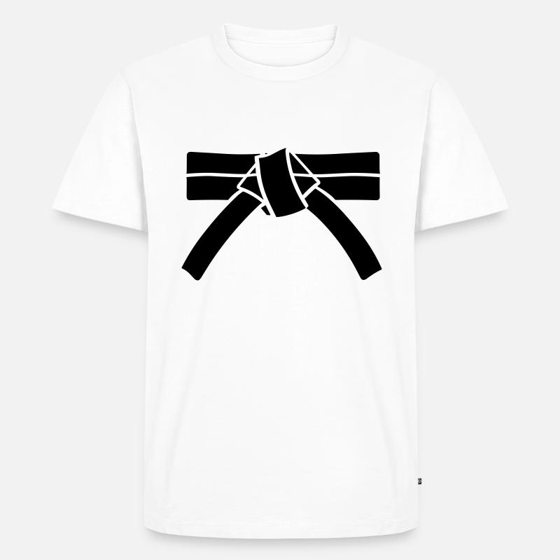 Gürtel - Männer Premium Bio T-Shirt - Weiß