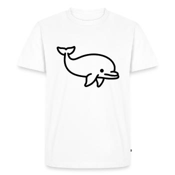dauphin - T-shirt Premium bio Homme - blanc - Devant - Nico (187cm)