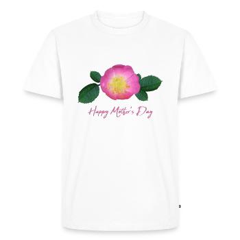 Mothers Day Rose - Men's Premium Organic T-Shirt - white - Front - Nico (187cm)