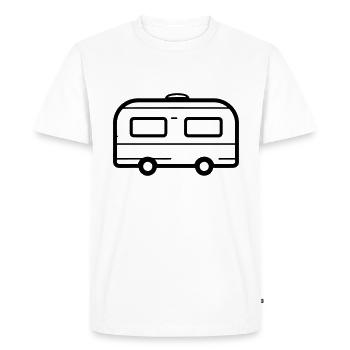 petite caravane - T-shirt Premium bio Homme - blanc - Devant - Nico (187cm)
