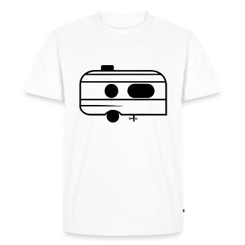 petite caravane - T-shirt Premium bio Homme - blanc - Devant - Nico (187cm)