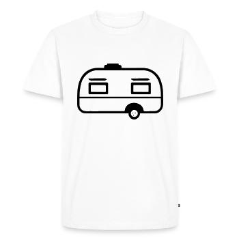 petite caravane - T-shirt Premium bio Homme - blanc - Devant - Nico (187cm)