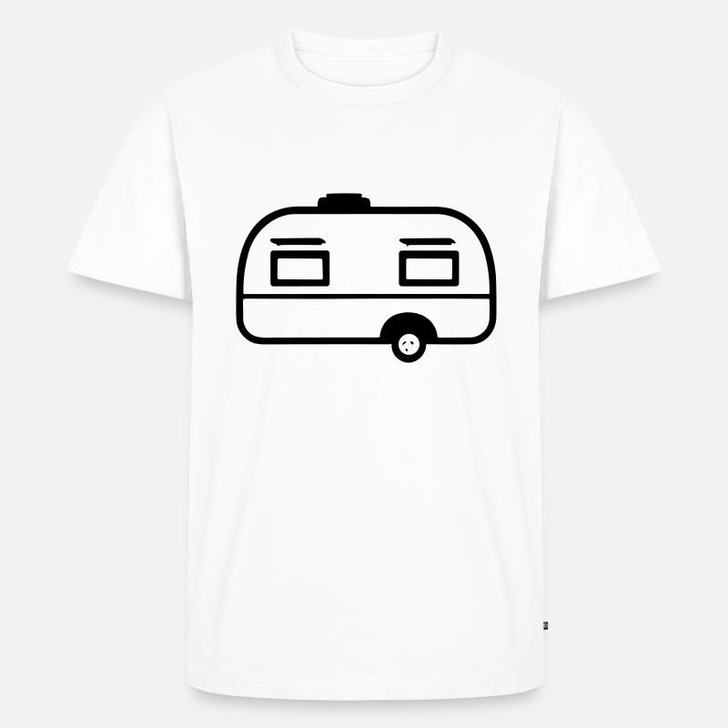 Kleiner Wohnwagen - Männer Premium Bio T-Shirt - Weiß